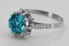 Серебряное кольцо с аквамарином в стиле винтаж 925 vrc045s