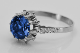 Sterling Silver 925 Sapphire Elegance Ring vrc045s