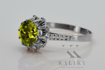 Anillo de Plata de ley 925 con Peridoto Amarillo vrc045s