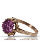 Russische sowjetische Rose 14 Karat 585 Gold Alexandrit Rubin Smaragd Saphir Zirkon Ring vrc084