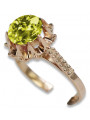 Russische sowjetische Rose 14 Karat 585 Gold Alexandrit Rubin Smaragd Saphir Zirkon Ring vrc084