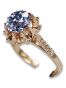 Russische sowjetische Rose 14 Karat 585 Gold Alexandrit Rubin Smaragd Saphir Zirkon Ring vrc084