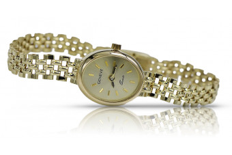 Reloj de Dama Geneve de Oro Amarillo de 14 Quilate lw017y