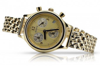 Montre de dame en or jaune 14k 585 Geneve lw019y&lbw004y