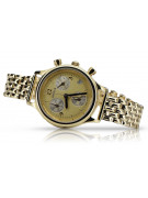 Goldene Herrenuhr Geneve ★ zlotychlopak.pl ★ Gold Reinheit 585 333 Niedriger Preis!