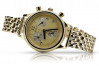 Montre de dame en or jaune 14k 585 Geneve lw019y&lbw004y