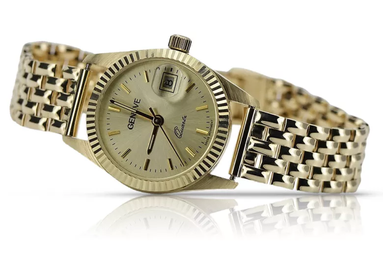 Reloj de oro para hombre Geneve ★ zlotychlopak.pl ★ Pureza de oro 585 333 Precio bajo!