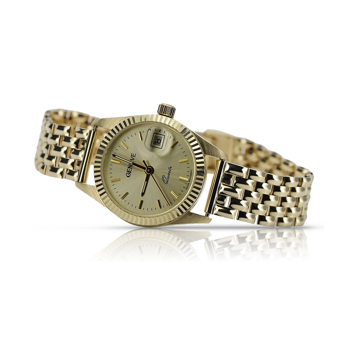 Reloj de oro para hombre Geneve ★ zlotychlopak.pl ★ Pureza de oro 585 333 Precio bajo!