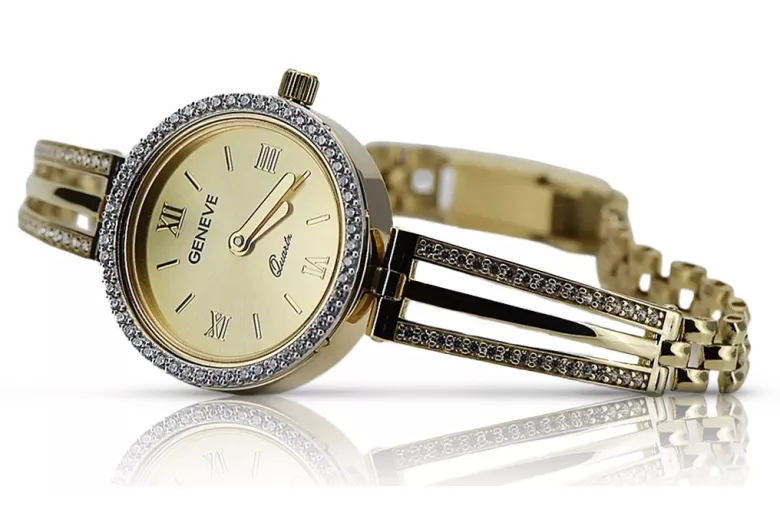 Reloj ★ de oro para damas zlotychlopak.pl Pureza de oro 585 333 ¡★ Precio bajo!