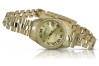 Goldene Damen Genf Uhr mit 14 Karat Gelbgold 585 lw078ydg&lbw009y