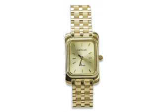 Gold men's watch Geneve ★ zlotychlopak.pl ★ Gold purity 585 333 Low Price!