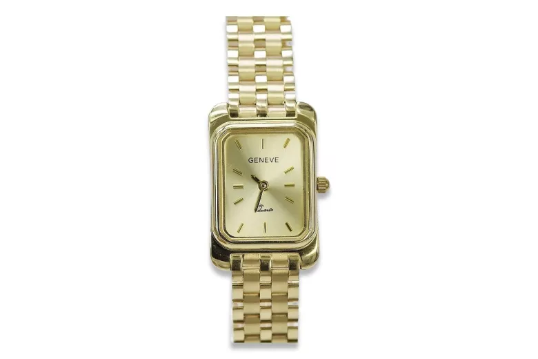 Reloj de oro para hombre Geneve ★ zlotychlopak.pl ★ Pureza de oro 585 333 Precio bajo!