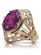 Rose soviétique russe 14k 585 or Alexandrite Ruby Emerald Sapphire Zircon ring vrc014