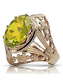 Russische sowjetische Rose 14 Karat 585 Gold Alexandrit Rubin Smaragd Saphir Zirkon Ring vrc014