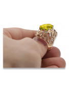 Russische sowjetische Rose 14 Karat 585 Gold Alexandrit Rubin Smaragd Saphir Zirkon Ring vrc014