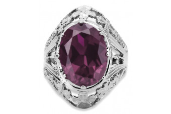 Sterling Silver 925 Amethyst Gemstone Ring vrc031s