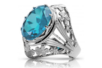 Russian Soviet rose 14k 585 gold Alexandrite Ruby Emerald Sapphire Zircon ring  vrc014