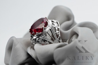 Sterling Silver 925 Ruby Gemstone Ring vrc031s