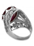 Russische sowjetische Rose 14 Karat 585 Gold Alexandrit Rubin Smaragd Saphir Zirkon Ring vrc014