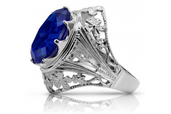 Sterling Silver 925 Sapphire Vintage Ring vrc031s