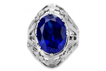 Russische sowjetische Rose 14 Karat 585 Gold Alexandrit Rubin Smaragd Saphir Zirkon Ring vrc014