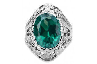 Russische sowjetische Rose 14 Karat 585 Gold Alexandrit Rubin Smaragd Saphir Zirkon Ring vrc014