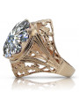 Russische sowjetische Rose 14 Karat 585 Gold Alexandrit Rubin Smaragd Saphir Zirkon Ring vrc084