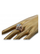 Russische sowjetische Rose 14 Karat 585 Gold Alexandrit Rubin Smaragd Saphir Zirkon Ring vrc084