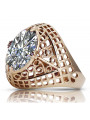 Russische sowjetische Rose 14 Karat 585 Gold Alexandrit Rubin Smaragd Saphir Zirkon Ring vrc030