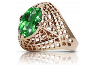 Russian Soviet rose 14k 585 gold Alexandrite Ruby Emerald Sapphire Zircon ring  vrc030