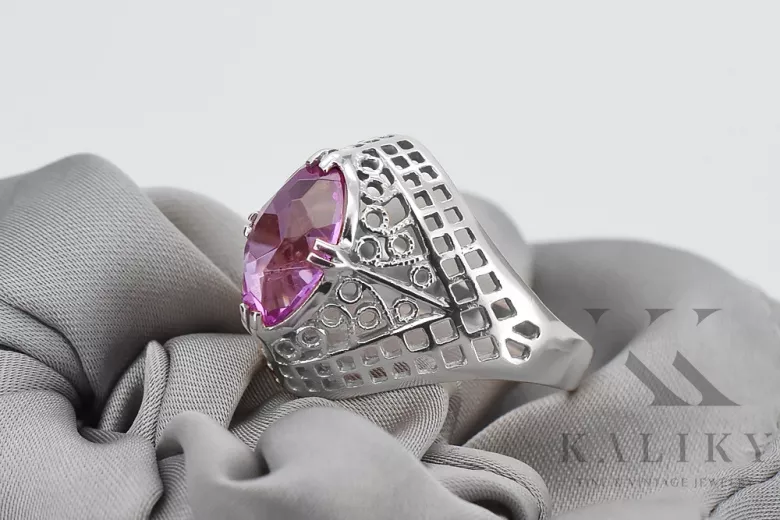 Rose soviétique russe 14k 585 or Alexandrite Ruby Emerald Sapphire Zircon ring vrc014