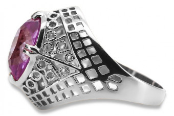 Russische sowjetische Rose 14 Karat 585 Gold Alexandrit Rubin Smaragd Saphir Zirkon Ring vrc014