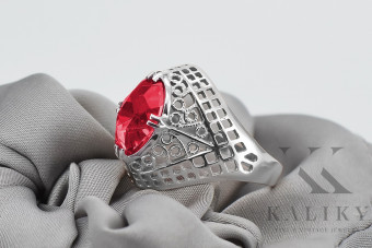 Sterling Silver 925 Ruby Statement Ring vrc030s