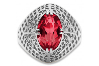 Sterling Silver 925 Ruby Statement Ring vrc030s