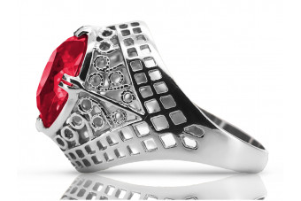 925 Srebro, Rubin Pierścionek Vintage vrc030s vrc030s