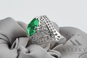 Sterling Silver 925, Emerald Vintage Ring vrc030s