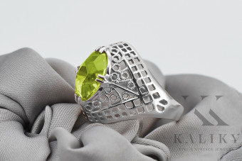 Inel vintage din argint 925, Peridot galben vrc030s