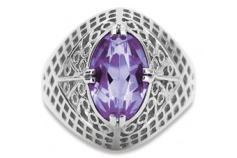 Russische sowjetische Rose 14 Karat 585 Gold Alexandrit Rubin Smaragd Saphir Zirkon Ring vrc014