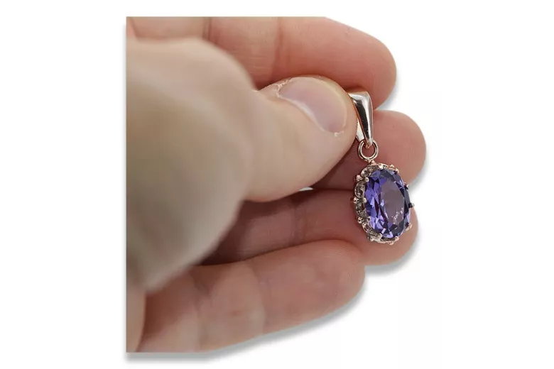 925 Sterling Silber Anhänger mit Rubin, Zirkon, Amethyst, Aquamarin, Smaragd, Saphir vpc008s