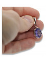 "925 Sterling Silver Pendant with Multicolored Gemstones" vpc008s