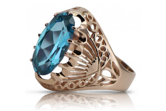 Inel sovietic rusesc din aur 585 trandafir 14k alexandrit rubin smarald safir zircon vrc014