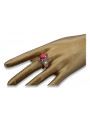 Russische sowjetische Rose 14 Karat 585 Gold Alexandrit Rubin Smaragd Saphir Zirkon Ring vrc014