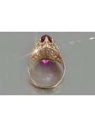 Russische sowjetische Rose 14 Karat 585 Gold Alexandrit Rubin Smaragd Saphir Zirkon Ring vrc014