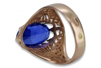 Russische sowjetische Rose 14 Karat 585 Gold Alexandrit Rubin Smaragd Saphir Zirkon Ring vrc014