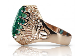 Emerald Enchantment: Original 14K Rose Gold Vintage Ring vrc020 vrc020