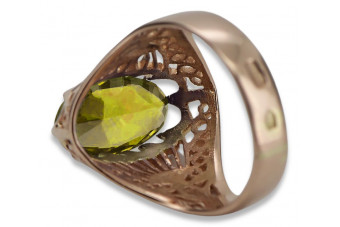 Rose soviétique russe 14k 585 or Alexandrite Ruby Emerald Sapphire Zircon ring vrc014