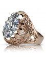 Russische sowjetische Rose 14 Karat 585 Gold Alexandrit Rubin Smaragd Saphir Zirkon Ring vrc014