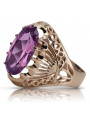 Russische sowjetische Rose 14 Karat 585 Gold Alexandrit Rubin Smaragd Saphir Zirkon Ring vrc014