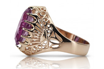 Eleganter Amethyst Ring in Originales Vintage-Roségold 14 Karat,  vrc020 vrc020