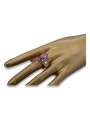 Russische sowjetische Rose 14 Karat 585 Gold Alexandrit Rubin Smaragd Saphir Zirkon Ring vrc014